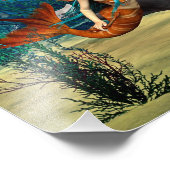 イルカとマーメイド フォトプリント            (角)