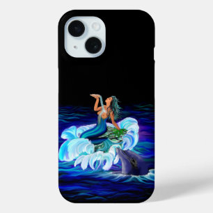 イルカとマーメイド iPhone 15ケース