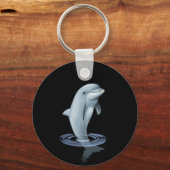 イルカとモノグラム・オン・ブラック キーホルダー (裏面)