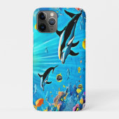 イルカとリーフ：水中の喜び Case-Mate iPhoneケース (裏)