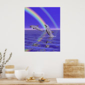 イルカとレインボー ポスター (キッチン)