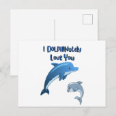 イルカと一緒に愛してる： ポストカード (正面/裏面)