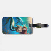 イルカと一緒に泳ぐ天使のような人魚 ラゲッジタグ (裏面横)