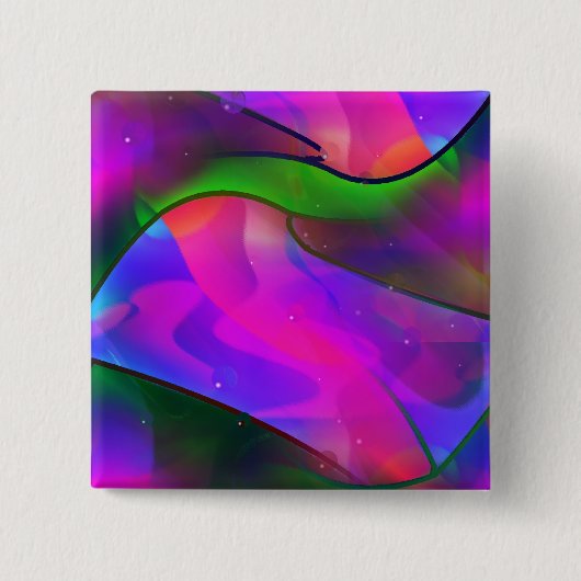 イルカと一緒に泳ぐ 缶バッジ (正面)