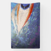 イルカと一緒に海水浴をする 横断幕 (縦)