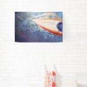 イルカと一緒に海水浴をする 横断幕 (インサイチュ)