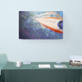 イルカと一緒に海水浴をする 横断幕 (トレードショー)