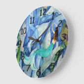 イルカと人魚の壁時計 ラージ壁時計 (傾斜)