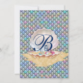 イルカと人魚の海の下のパーティー招待状 招待状 (裏面)