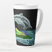 イルカと人魚 カフェラテマグ (右アングル)