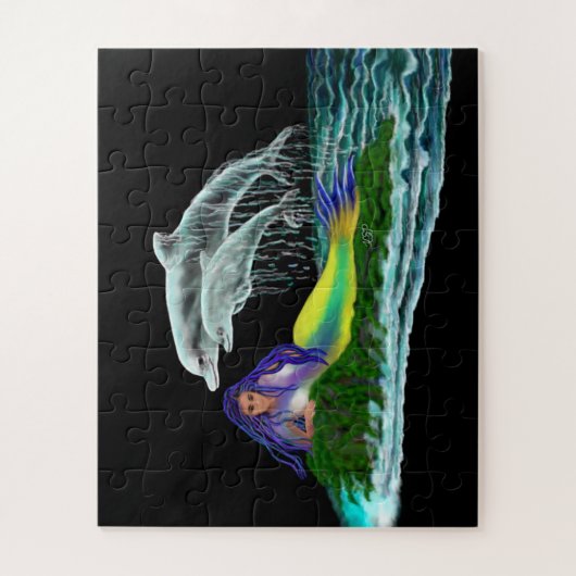 イルカと人魚 ジグソーパズル (縦)