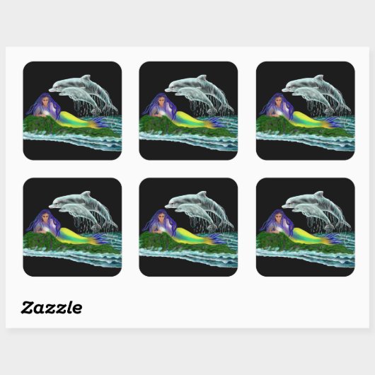 イルカと人魚 スクエアシール (シート)