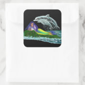 イルカと人魚 スクエアシール (バッグ)