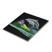 イルカと人魚 タイル (側面)