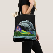 イルカと人魚 トートバッグ (クローズアップ)