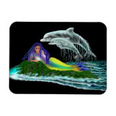 イルカと人魚 マグネット (横)