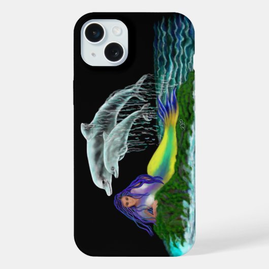 イルカと人魚 iPhoneケース (裏面)