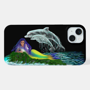 イルカと人魚 iPhone 15 PLUSケース