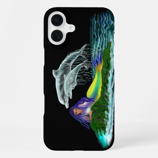 イルカと人魚 iPhoneケース (裏面)