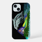 イルカと人魚 iPhone 15ケース (裏面)