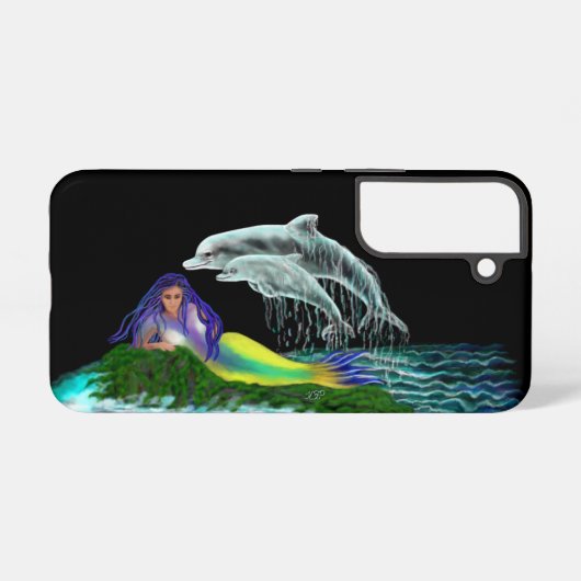 イルカと人魚 SAMSUNG GALAXYケース (裏面横)