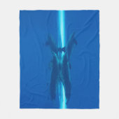 イルカと反射 フリースブランケット (正面)