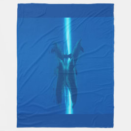 イルカと反射 フリースブランケット