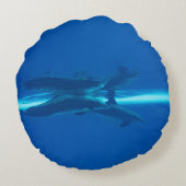 イルカと反射 ラウンドクッション (裏面)