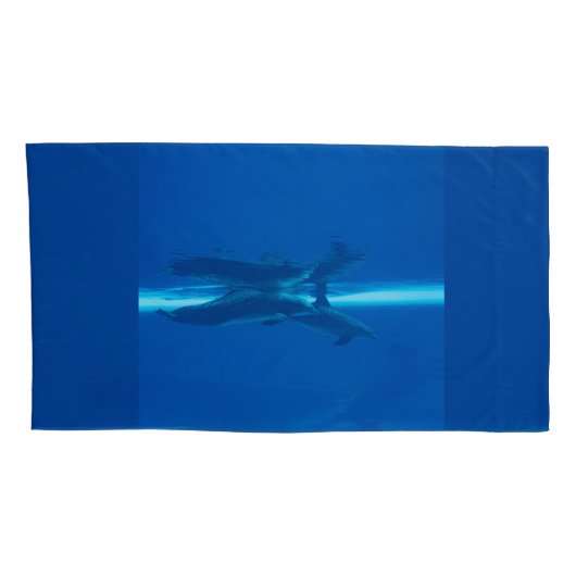 イルカと反射 枕カバー (裏面-右)