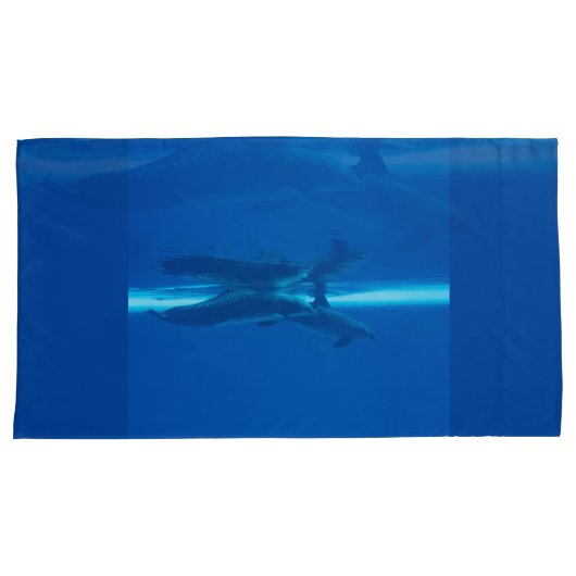 イルカと反射 枕カバー (正面右)