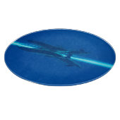 イルカと反射、青い海 カッティングボード (角)