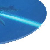 イルカと反射、青い海 カッティングボード (角)