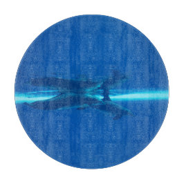 イルカと反射、青い海 カッティングボード