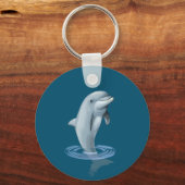 イルカと文字オン海ブルー キーホルダー (裏面)