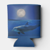 イルカと月 海のデザイン 缶クーラー (裏面)