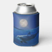 イルカと月 海のデザイン 缶クーラー (缶裏面)