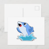 イルカと水 ポストカード (正面/裏面)