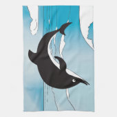 イルカと泳ぐ キッチンタオル (縦)