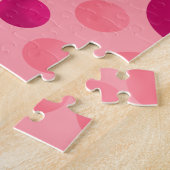 イルカと海のピンクの人魚 ジグソーパズル (側面)