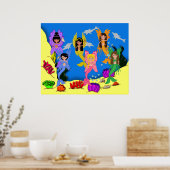 イルカと海の妖精ポスター ポスター (キッチン)