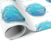 イルカと海の生活 ラッピングペーパー (ロールコーナー)