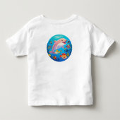 イルカと熱帯魚の水中 トドラーTシャツ (裏面)