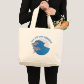 イルカと生きる ラージトートバッグ (正面(商品))