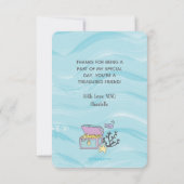 イルカと白い肌の紫の人魚 サンキューカード (裏面)