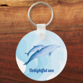 イルカと素晴らしい海 キーホルダー (正面)