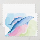 イルカと素晴らしい海 招待状 (正面/裏面)