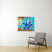 イルカと美しいコーラルリーフ海デザイン タペストリー (インサイチュ(横))