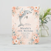 イルカと花の誕生日 招待状 (スタンド正面)