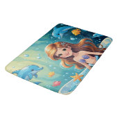 イルカと魔法の人魚のバスタイム バスマット (アングル)