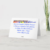 イルカによってはメッセージカードが夢を見ます カード (裏面)